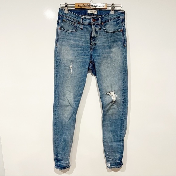 Madewell 9" High-Rise Skinny Jeans: Destructed-Hem Edition - Picture 5 of 15